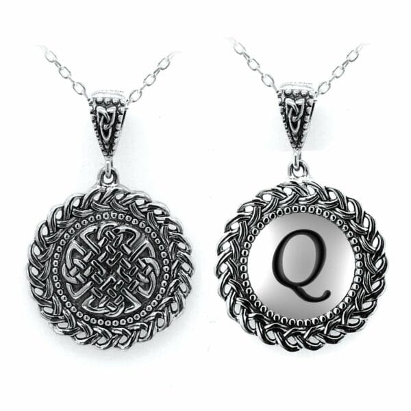 jmh Celtic Initial Dara Knot Pendant - 2561 Q JMH Jewellery jmh Celtic Initial Dara Knot Pendant - 2561 Q JMH Jewellery