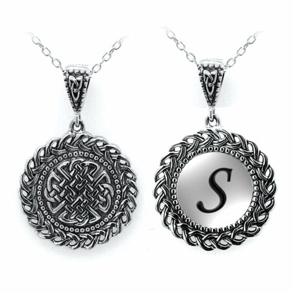jmh Celtic Initial Dara Knot Pendant - 2561 S JMH Jewellery