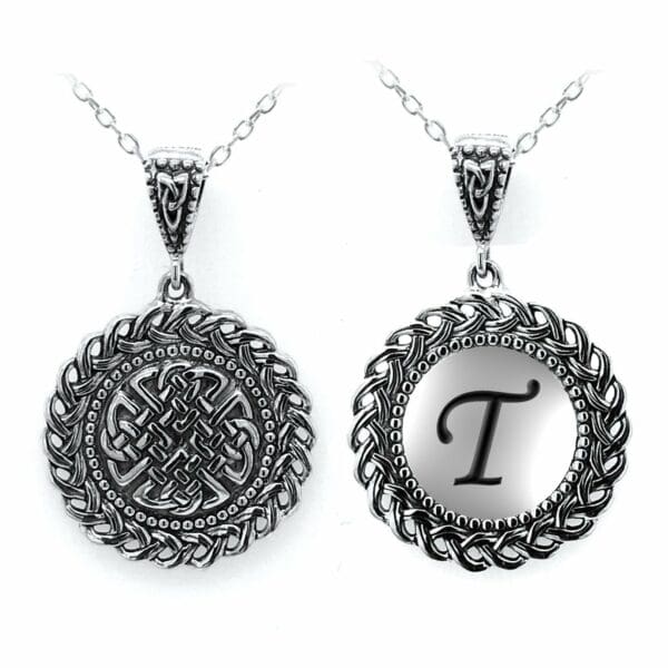 jmh Celtic Initial Dara Knot Pendant - 2561 T JMH Jewellery jmh Celtic Initial Dara Knot Pendant - 2561 T JMH Jewellery
