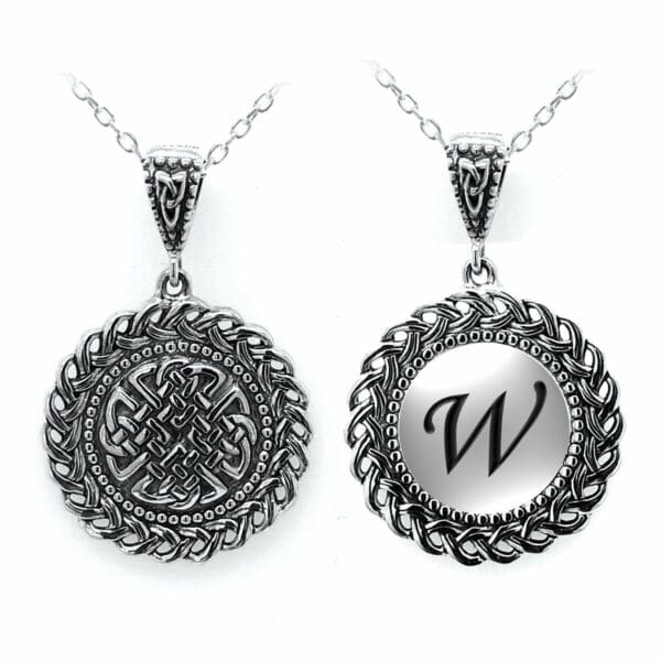 jmh Celtic Initial Dara Knot Pendant - 2561 W JMH Jewellery jmh Celtic Initial Dara Knot Pendant - 2561 W JMH Jewellery