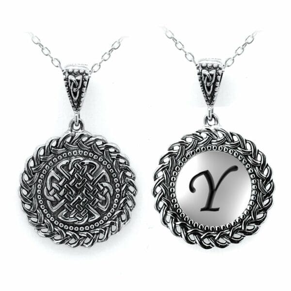 jmh Celtic Initial Dara Knot Pendant - 2561 Y JMH Jewellery jmh Celtic Initial Dara Knot Pendant - 2561 Y JMH Jewellery