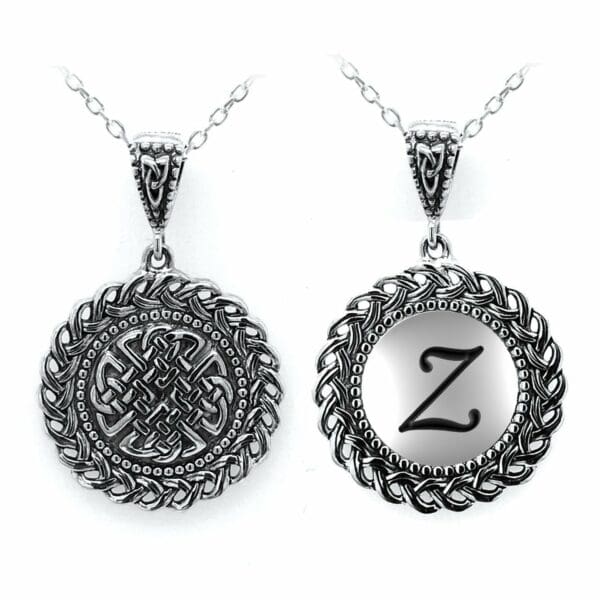 jmh Celtic Initial Dara Knot Pendant - 2561 Z JMH Jewellery jmh Celtic Initial Dara Knot Pendant - 2561 Z JMH Jewellery