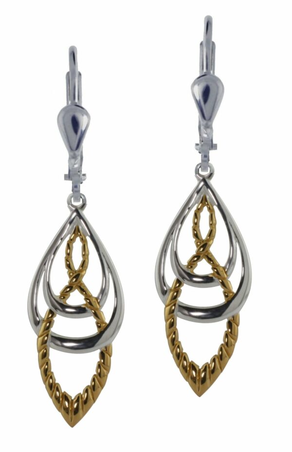 jmh Celtic knot and Goldtone Rope Effect Earrings - 7130 JMH Jewellery