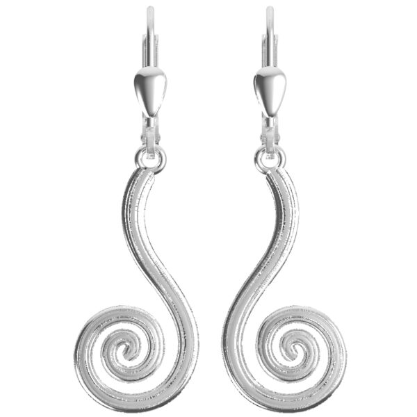 jmh Etched finish spiral earrings - 7188 JMH Jewellery