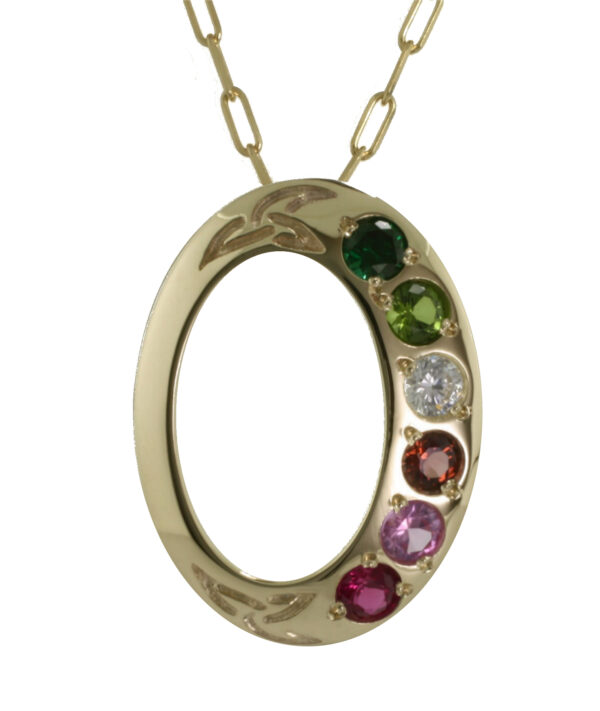 jmh Family Colours 6 Stone Pendant - 2316 JMH Jewellery