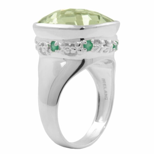 Jmh Green Amethyst And Green Agate Shamrock Ring 1160 JMH Jewellery