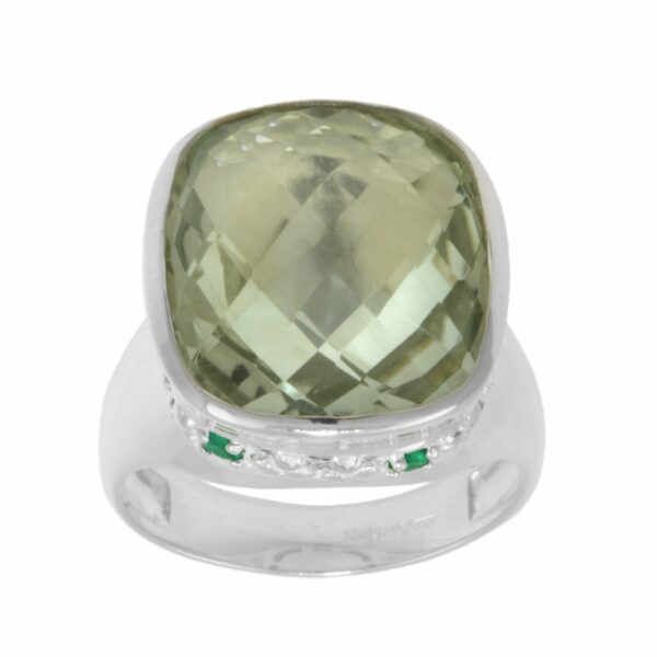 jmh Green Amethyst and Green Agate Shamrock Ring 1160 JMH Jewellery