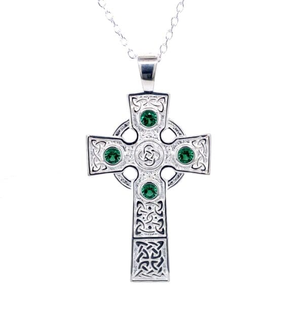 jmh Irish High Cross with Green or White CZ - 6019 (Copy) JMH Jewellery