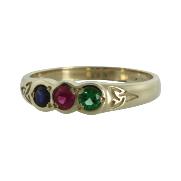 jmh 1303 Family Colours 3 Stone Ring