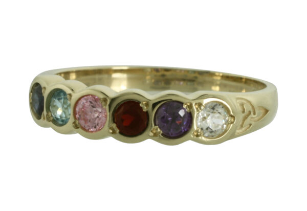 jmh 1306 Family Colours 6 Stone Ring