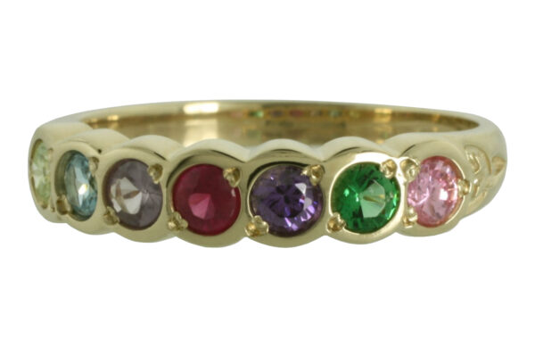 jmh 1307 Family Colours 7 Stone Ring