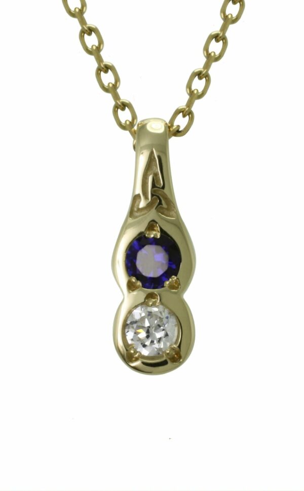 jmh 2302 Family Colours 2 Stone Pendant