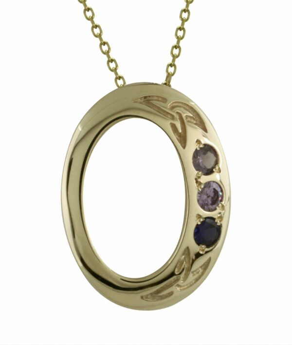 jmh 2313 Family Colours 3 Stone Pendant