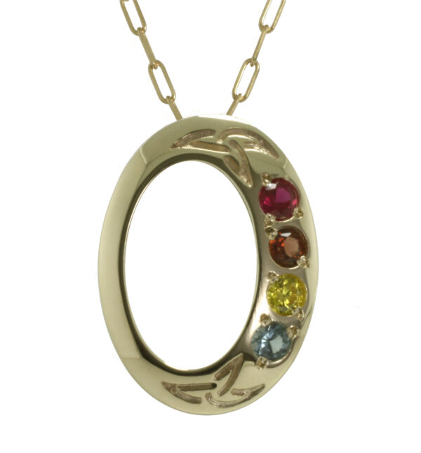 jmh 2314 Family Colours 4 Stone Pendant
