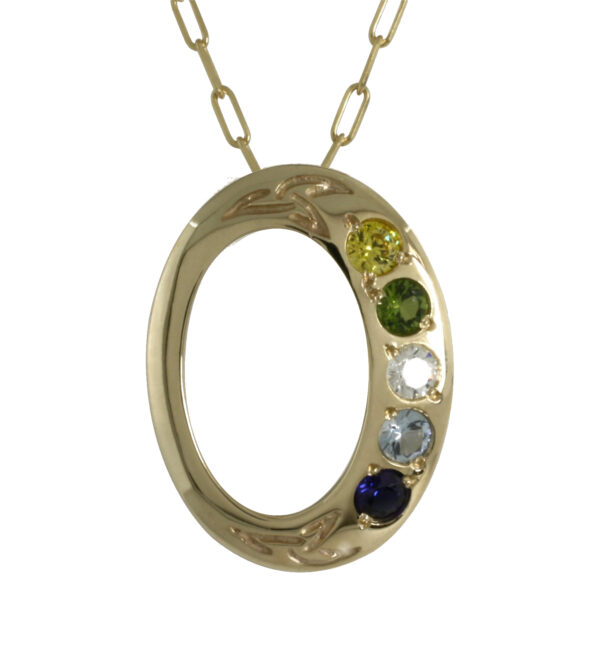 jmh 2315 Family Colours 5 Stone Pendant