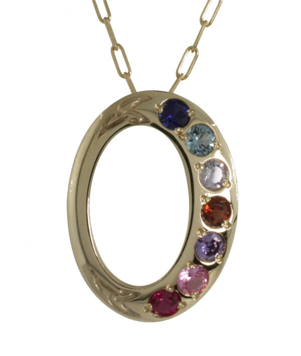 jmh 2317 Family Colours 7 Stone Pendant