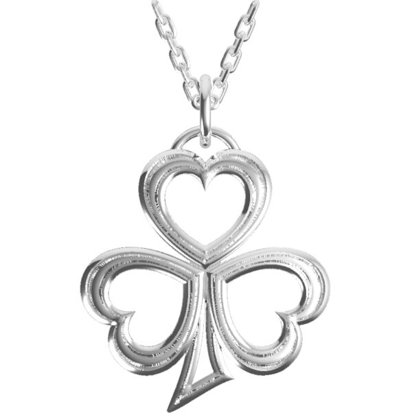 jmh 2510 Etched shamrock pendant