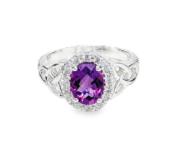 jmh JMH Jewellery Silver Amethyst Gemstone Ring 1159 JMH Jewellery