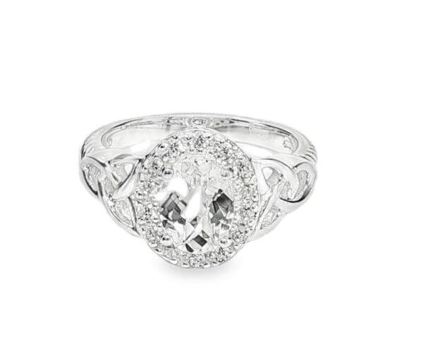 Jmh JMH Jewellery Silver White Topaz Gemstone Ring 1159 JMH Jewellery