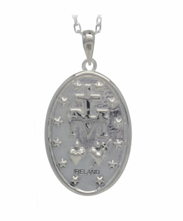 Jmh Large Miraculous Medal Sterling Silver 6053