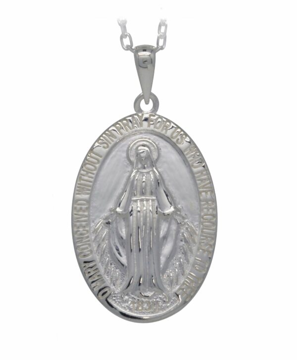 jmh Large Miraculous Medal Sterling Silver 6053