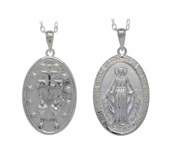 jmh Medium Miraculous Medal Sterling Silver 6052