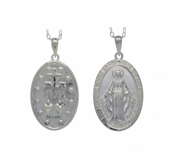 jmh Small Miraculous Medal sterling Silver 6051 jmh Small Miraculous Medal sterling Silver 6051