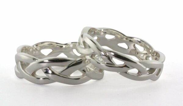 Jmh Ladies Silver Open Celtic Knot Band - 1029 JMH Jewellery