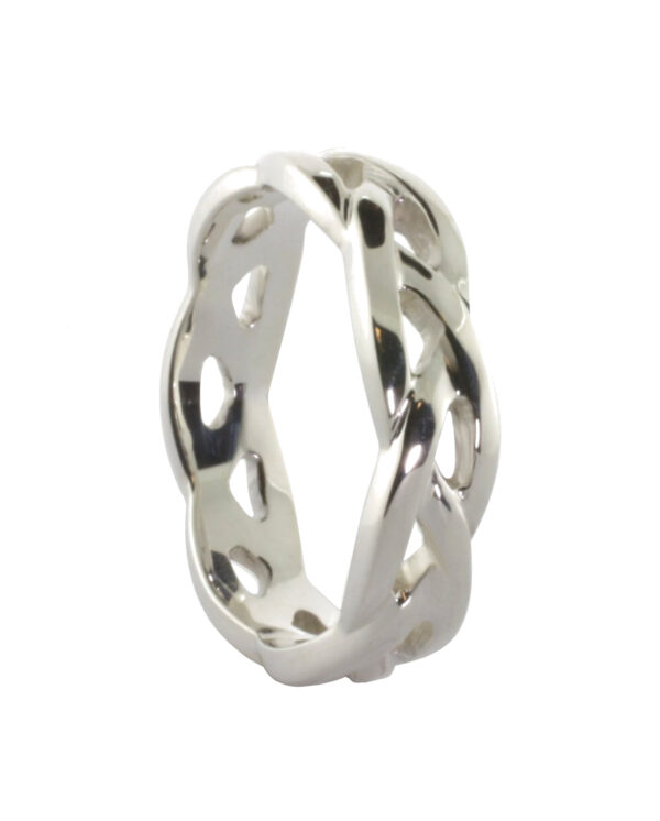 jmh Ladies Silver Open Celtic Knot Band - 1029 JMH Jewellery