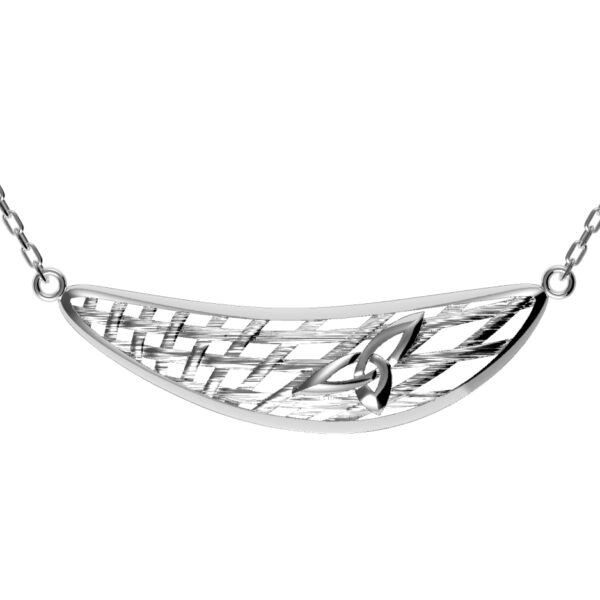 jmh Organic feel trinity necklet with contrasting finish - 2515 JMH Jewellery