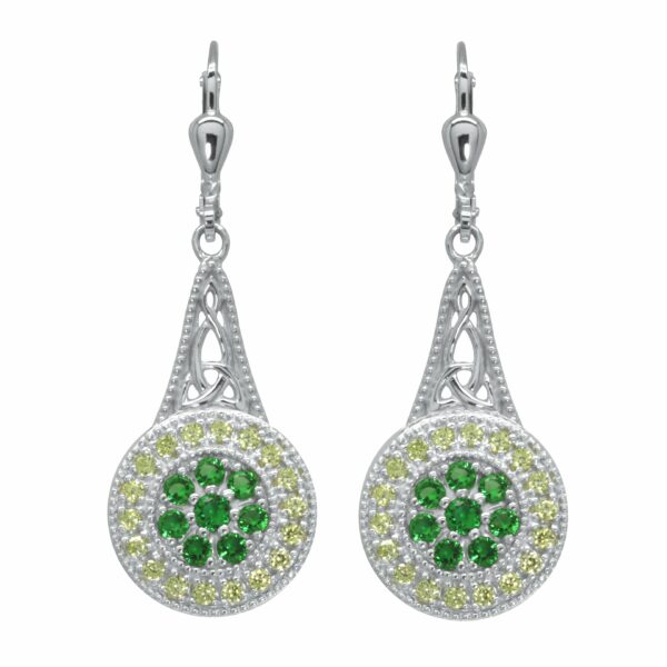 Jmh Rhodium Plated Sterling Silver Celtic Elegance Earrings 7200