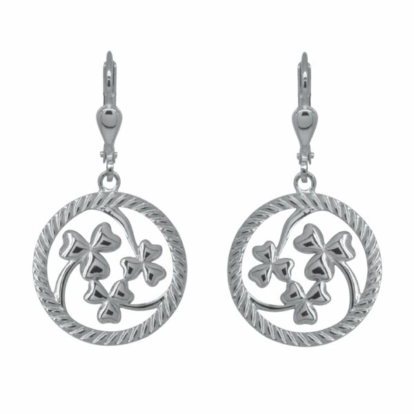 jmh Shamrock Dangle Earrings Choice of Colours 7197 JMH Jewellery