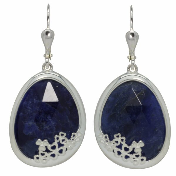 Jmh Shamrock Earrings Choose Green Onyx Or Sodalite - 7196