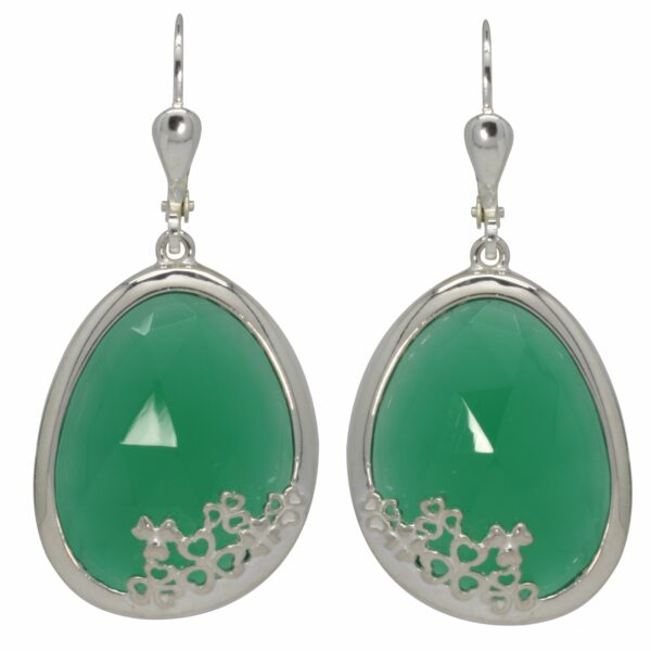 jmh Shamrock Earrings Choose Green Onyx or Sodalite - 7196