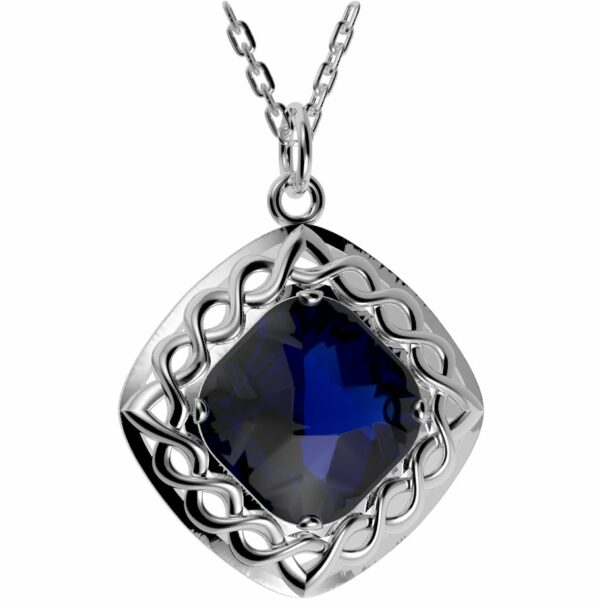 Jmh Silver Cable Weave Quartz Doublet Pendant- 2166 JMH Jewellery