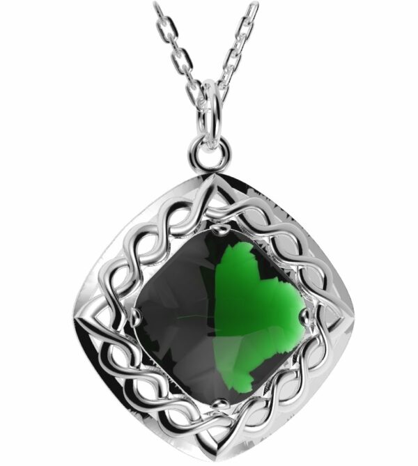 jmh Silver Cable Weave Quartz Doublet Pendant- 2166 JMH Jewellery