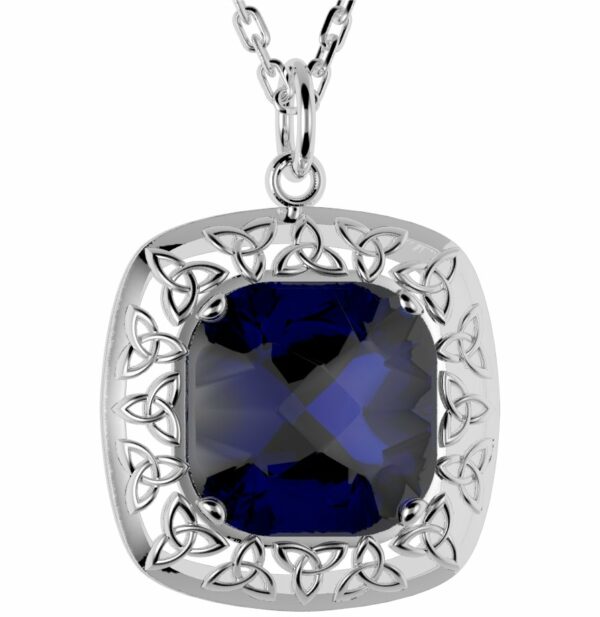 Jmh Silver Celtic Knot Quartz Doublet Pendant - 2524 JMH Jewellery