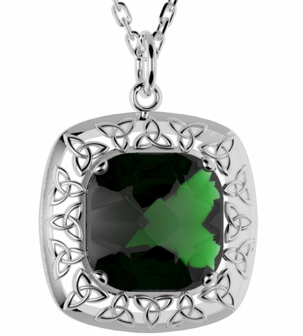 jmh Silver Celtic Knot Quartz Doublet Pendant - 2524 JMH Jewellery