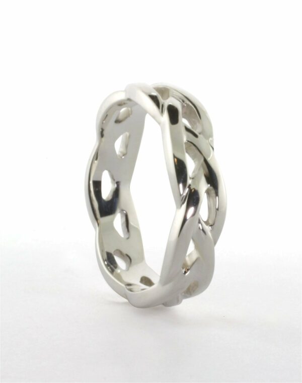 jmh Silver Gents Open Celtic Weave Band - 1028 JMH Jewellery