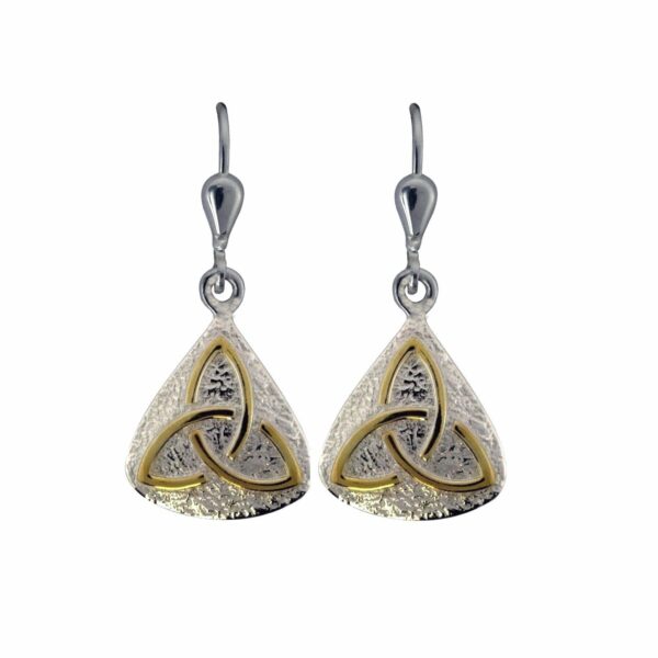 jmh Silver two tone trinity earrings - 7047 JMH Jewellery
