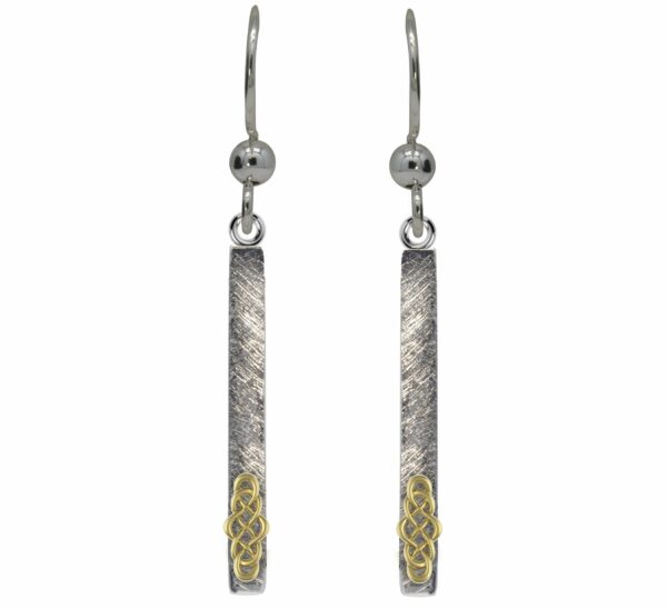 jmh Sterling Silver Celtic Weave Long Earrings - 7042 JMH Jewellery