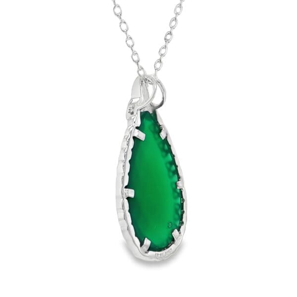 Jmh Sterling Silver Faceted Onyx Pendant Green Blue Or Black JMH Jewellery