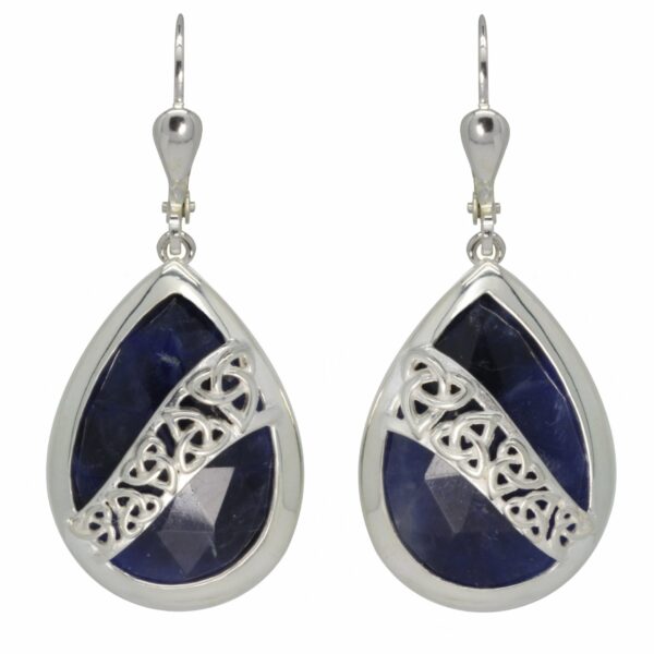 Jmh Trinity Earrings Choose Green Onyx Or Sodalite - 7195