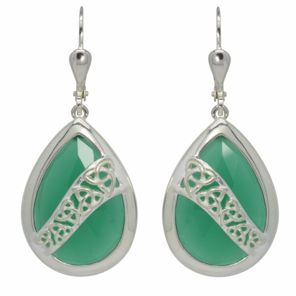 jmh Trinity Earrings Choose Green Onyx or Sodalite - 7195