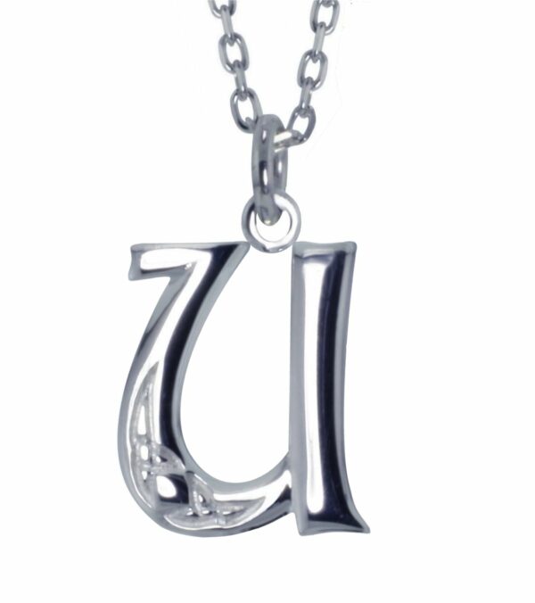 jmh U Initial Book of Kells Inspired Pendant - 2196 JMH Jewellery