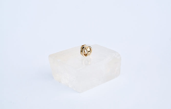 Jnb Channel Set Diamond Hoop Earrings In 14K Yellow Gold