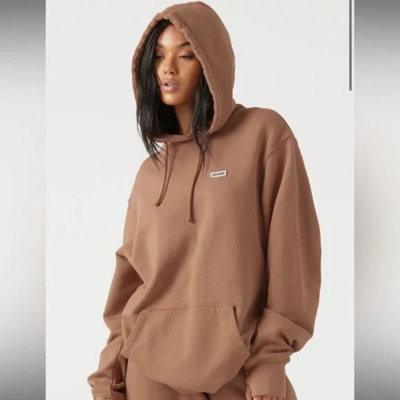 jnb Empire Pullover Hoodie French Terry w/Logo - Terracotta