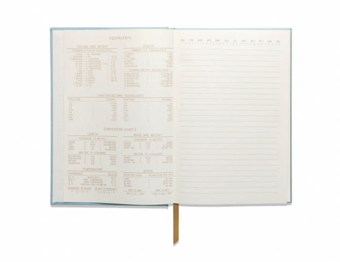 Jnb Hard Cover Blue Suede Cloth Journal With Pocket