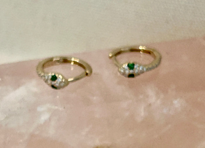 Jnb 14k Diamond Snake Huggies