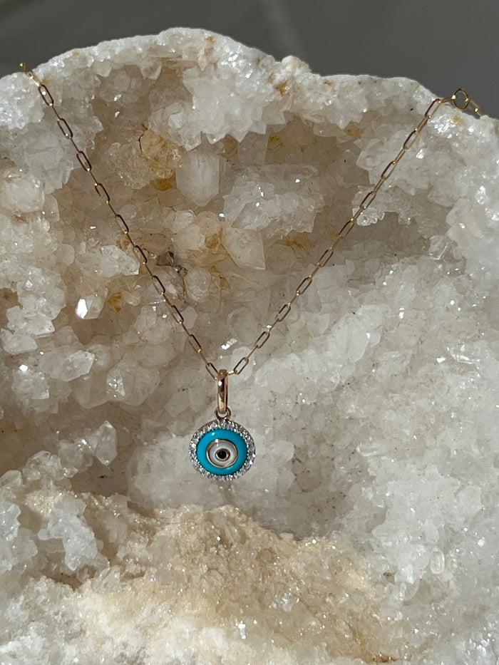 jnb 14k Gold Evil Eye Necklace